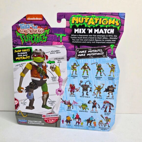 TMNT Mutations Mix 'n Match ARMORED RAPHAEL Teenage Mutant Ninja Turtles Figure - Picture 3 of 4